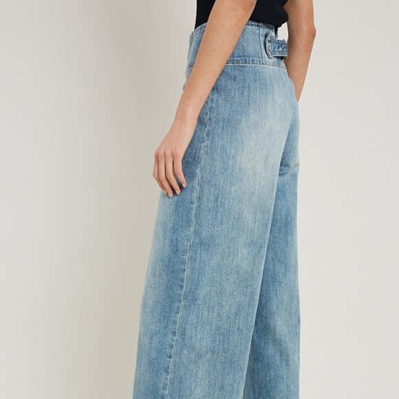 Cropped Wide Leg Denim Jeans - Picture 2 of 5